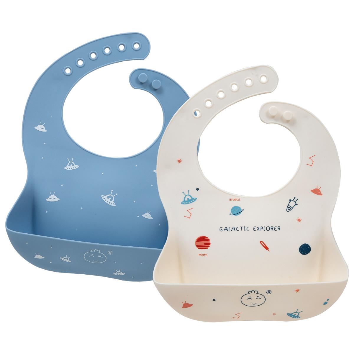 little dimsum baby and infant silicone bib 2 pieces edible silicon feeding bib large bib