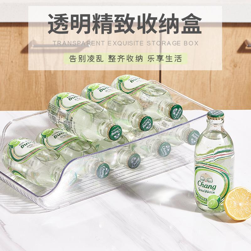 a54 refrigerator drinks storage box pet transparent hand storage organizer small box curve exquisite finishing storage box