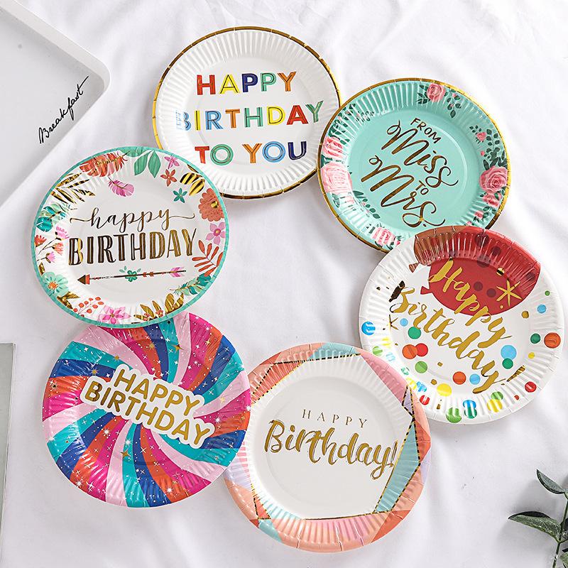 children's birthday party disposable plate picnic plate cake dishes large paper pallet dessert table decorations arrangement tableware