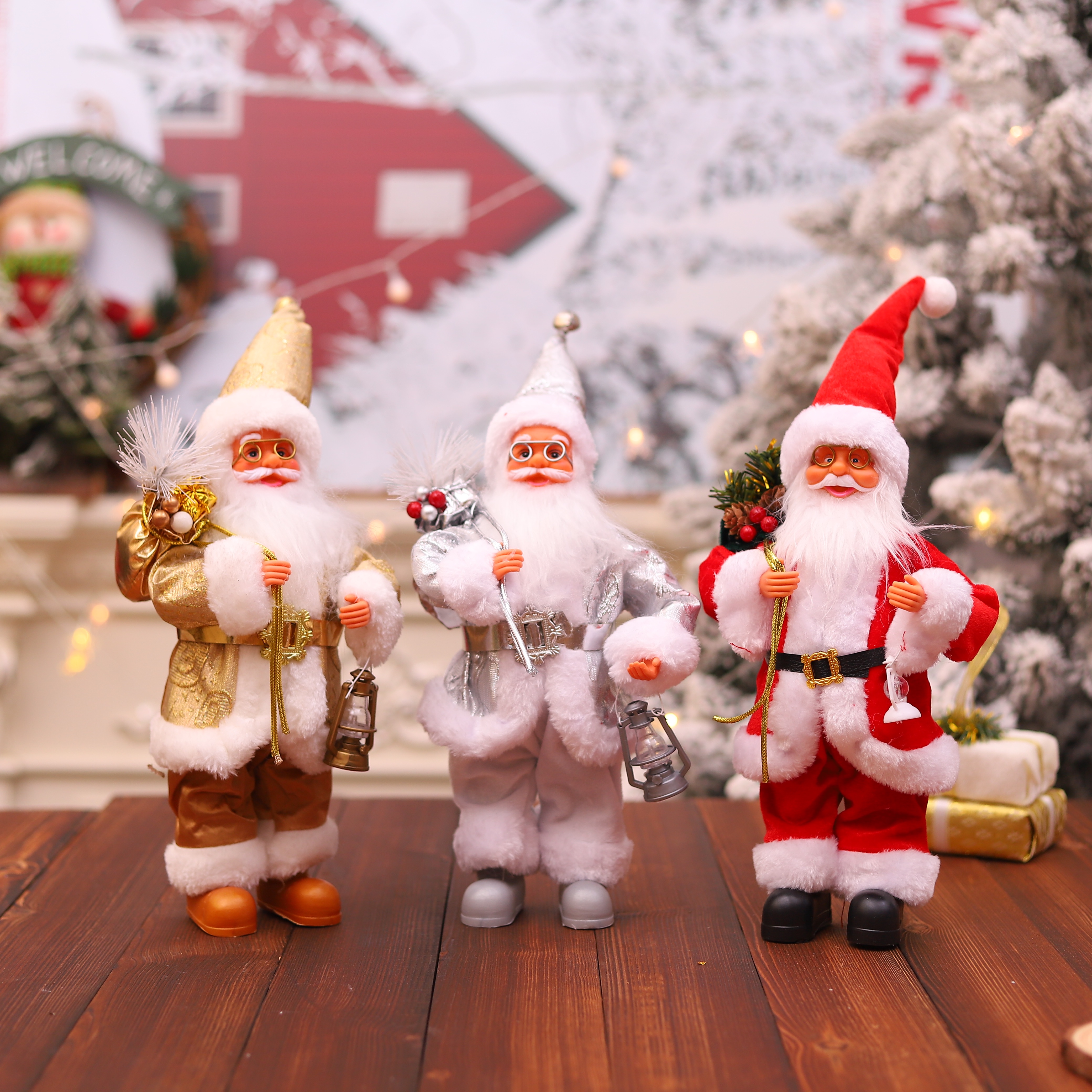 Christmas Santa Claus, Christmas decorations, Christmas fabrics, cross-border hot sales, Christmas display items, window display items Specification image