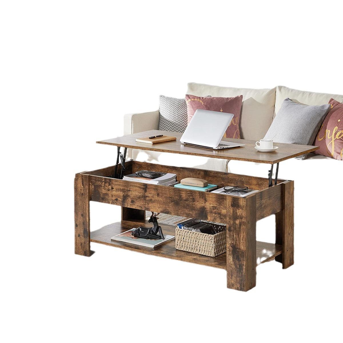 cross-border supply amazon new plate furniture european and american foreign trade living room lifting coffee table factory wholesale coffee table Item Picture