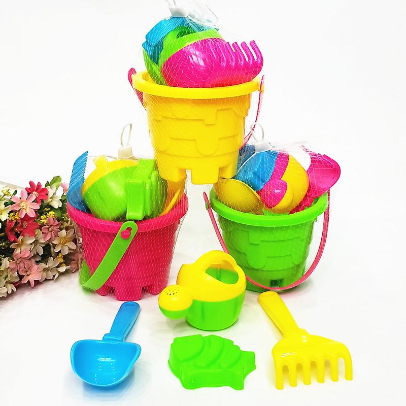 educational toys beach bucket beach bucket five-piece children's beach toy suit stall toy supply