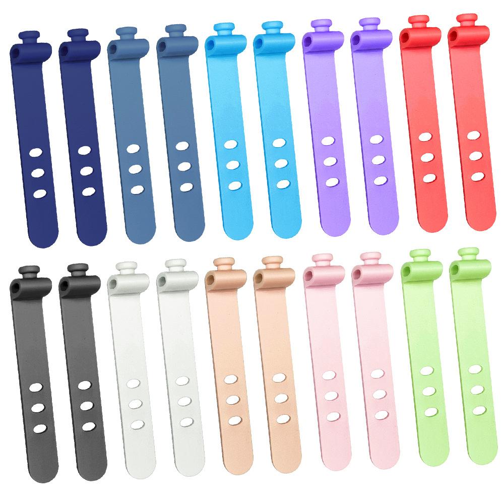 73mm three-hole silicone data cable tie cable winder headset cable charging cable digital gathering cable organizer wire holder