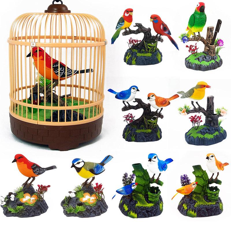 [sound control bird summary] western knight electric bird simulation bird cage stall products supply hot toys