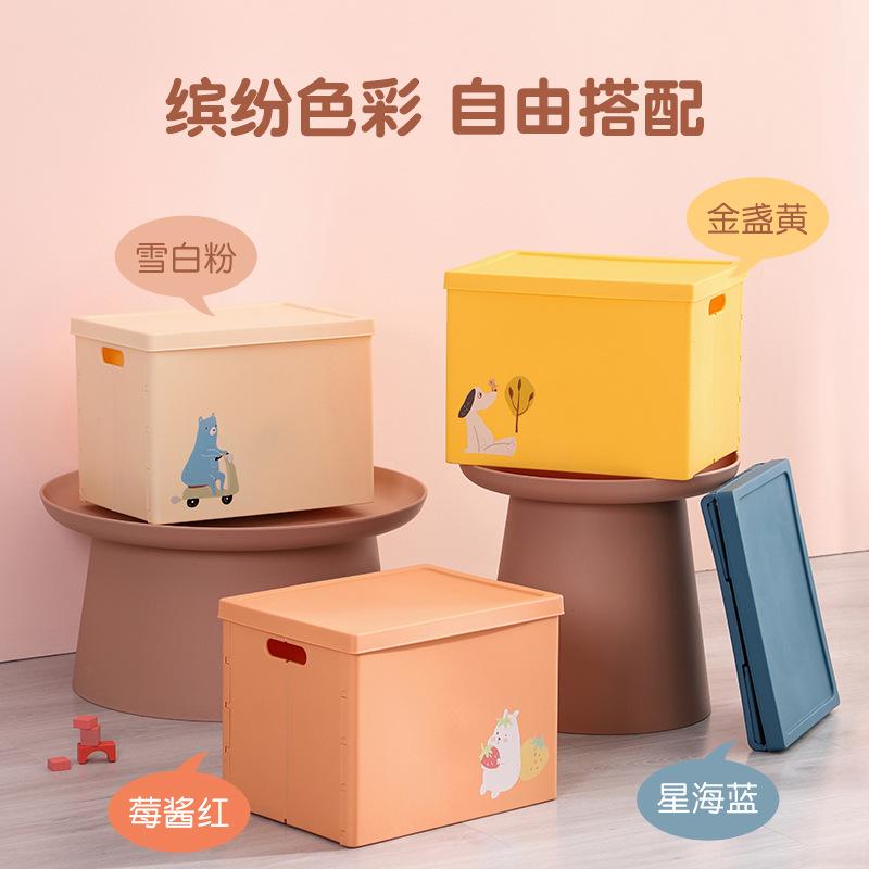 household wardrobe clothes storage organizer folding storage box with wheels large plastic storage box for toys sundries