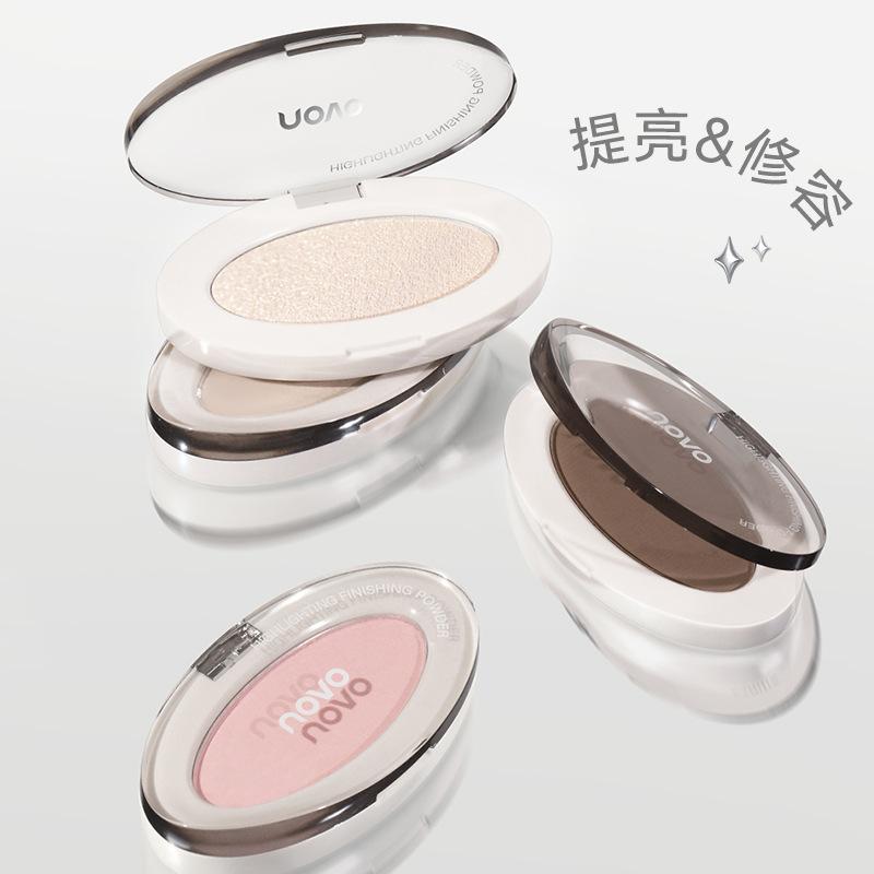 novo micro satin light-sensitive highlight bronzing powder natural repair blush highlight contour compact affordable student party parity
