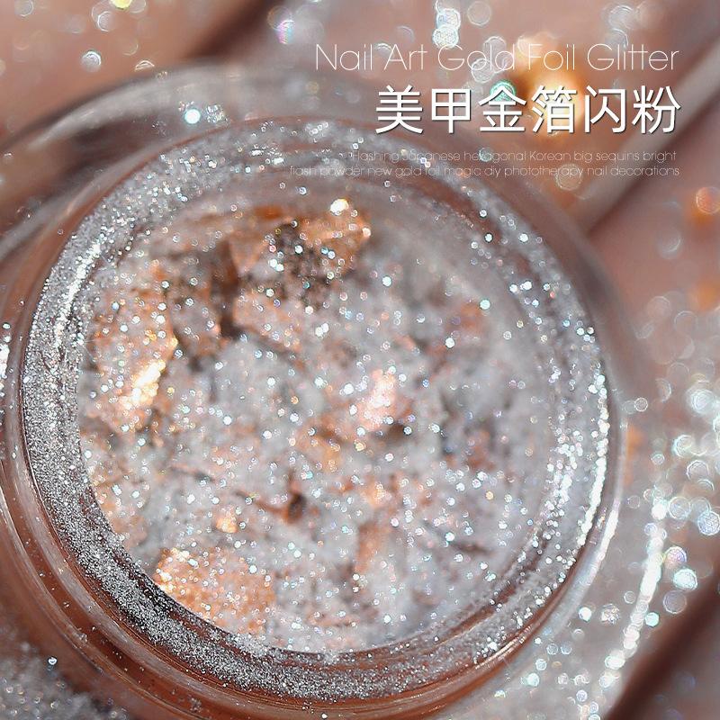 cross-border highlight manicure pearl powder nail thin and glittering polarized white pearl powder highlight powder mermaid aurora glitter