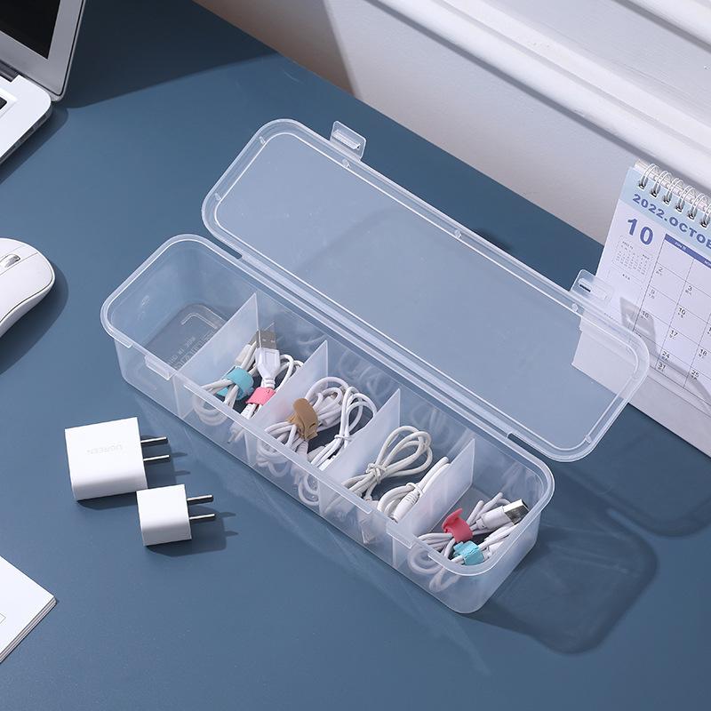 multi-grid hair accessory organizer jewelry organizing box dustproof storage cable box organizing box charging cable storage bag