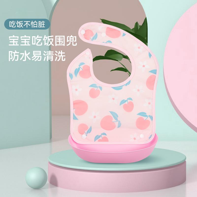 baby eating bib eva waterproof feeding removable pinny child bib saliva towel children disposable feeding bib pinny