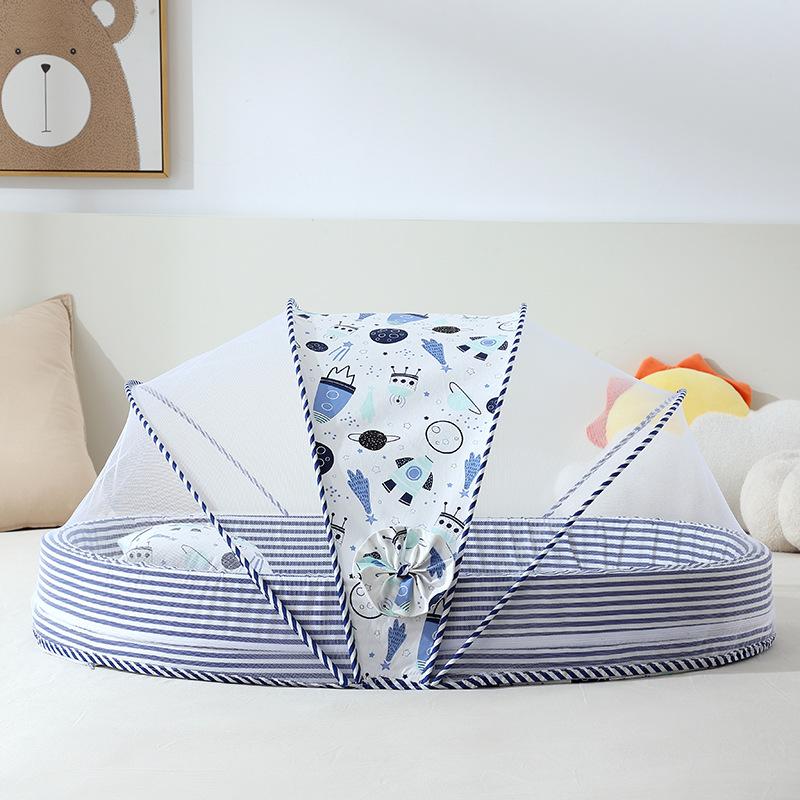 Cotton Babies' Mosquito Net Foldable Sponge Floor Thickened Anti-Insect Mosquito Sleeping Tent Babies' Bed Bed in Bed Mosquito Net