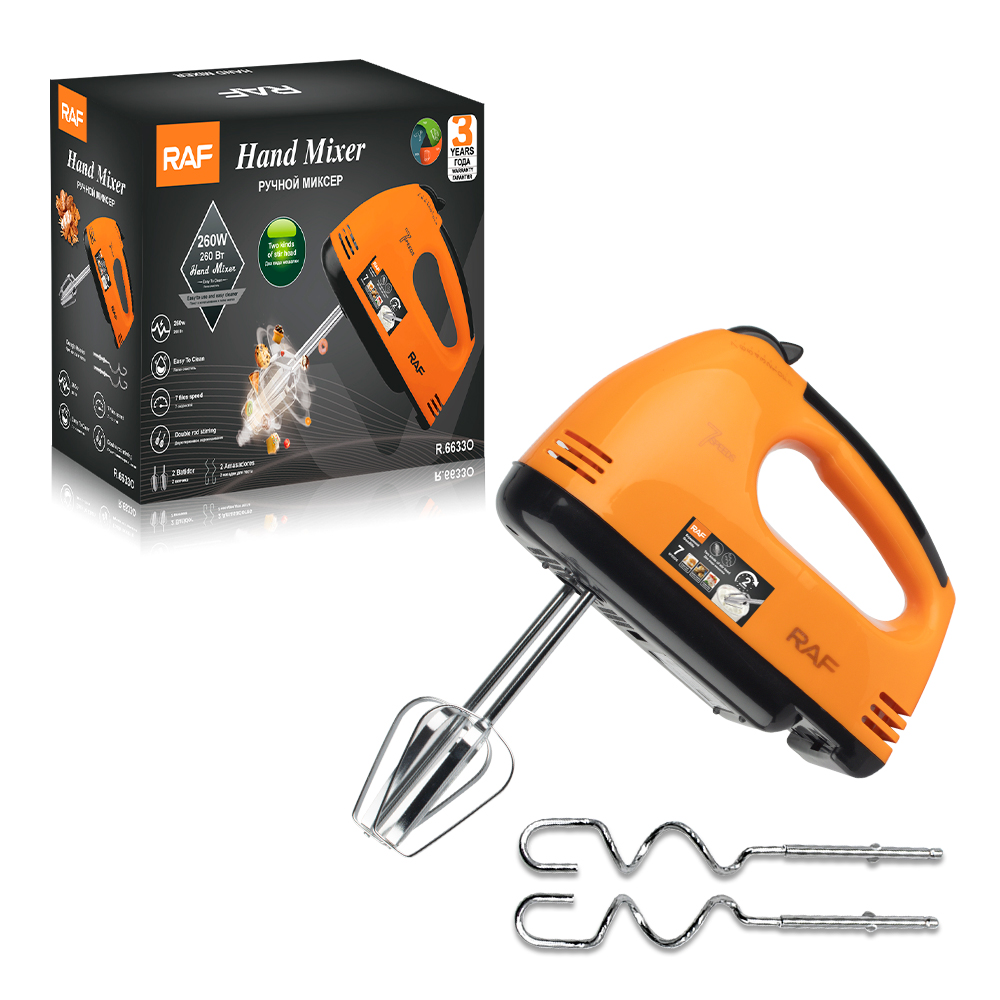 European standard 7-speed electric egg beater, household handheld high-power egg beater and dough baking mixer R.6633 pic 4