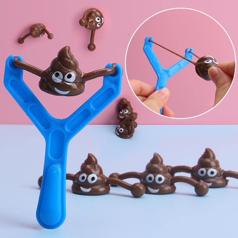 Creative Catapult Poop Slingshot Stool Vent Trick Funny Novelty Children Adult Toy Decompression Gift