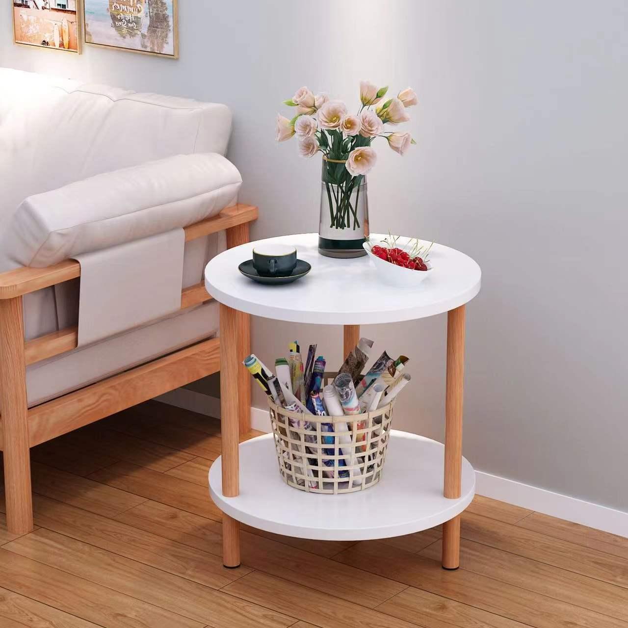 sofa side table corner table living room small coffee table mobile small table new household round small dining table tv cabinet flower stand full figure