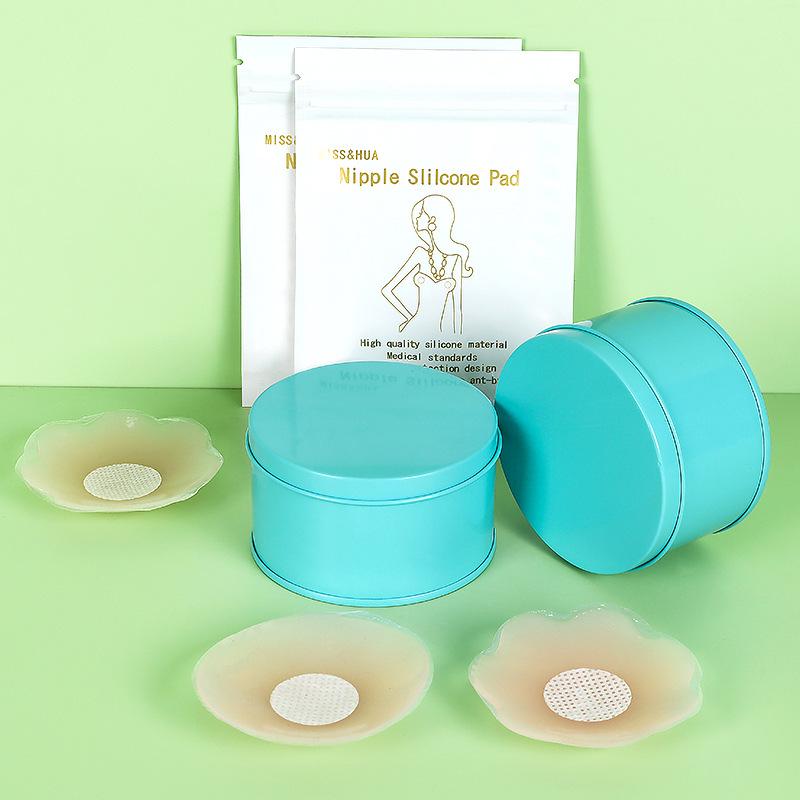 factory wholesale summer ultra-thin invisible nude bra nipple coverage silicone nipple sticker cross-border nipple stick anti-exposure nipple petals