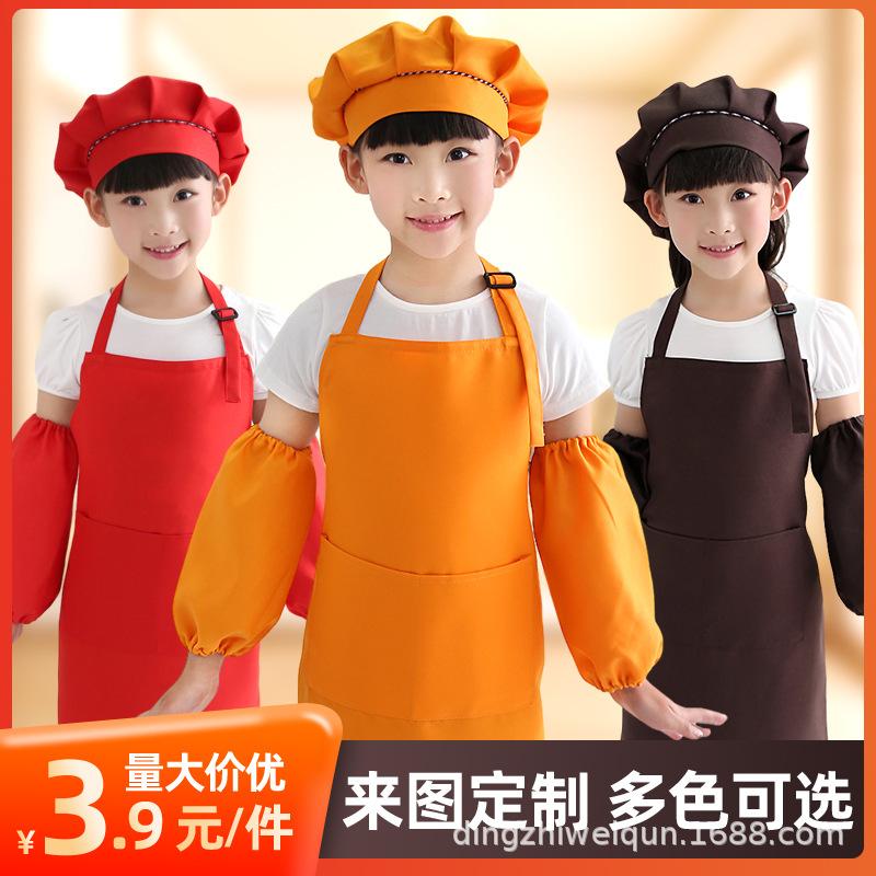 kindergarten gouache painting clothes chef clothing custom printing protective clothing baby bib custom logo baking apron