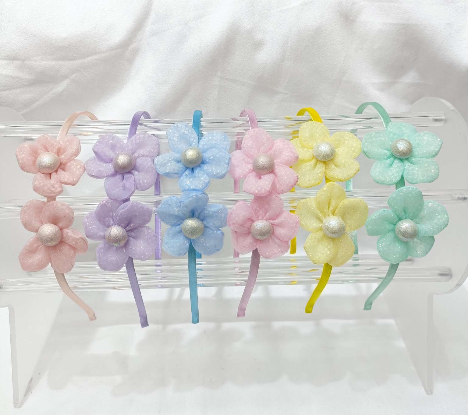 Korean-style spliced women's hairband headwear, hairband and hairpin integrated design, headband false hair, hairband accessory, fashionable and trendy head decoration Specification image