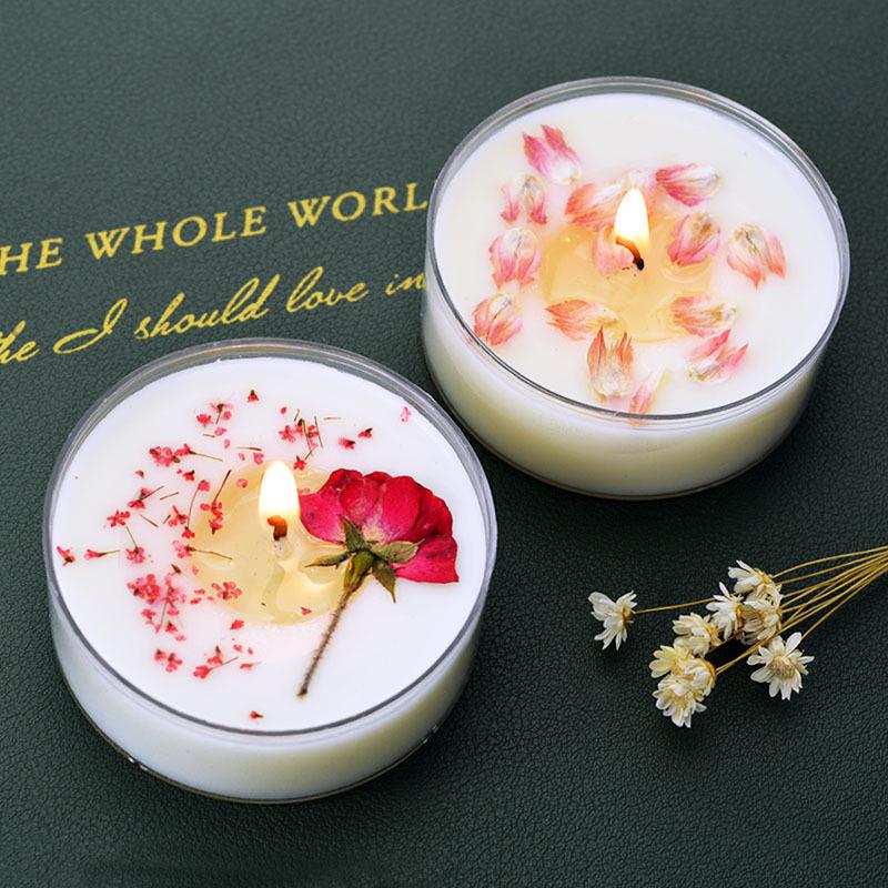 factory long-term in stock hand-dried flower fragrance candle creative aroma ins preserved fresh flower fragrance low temperature candles