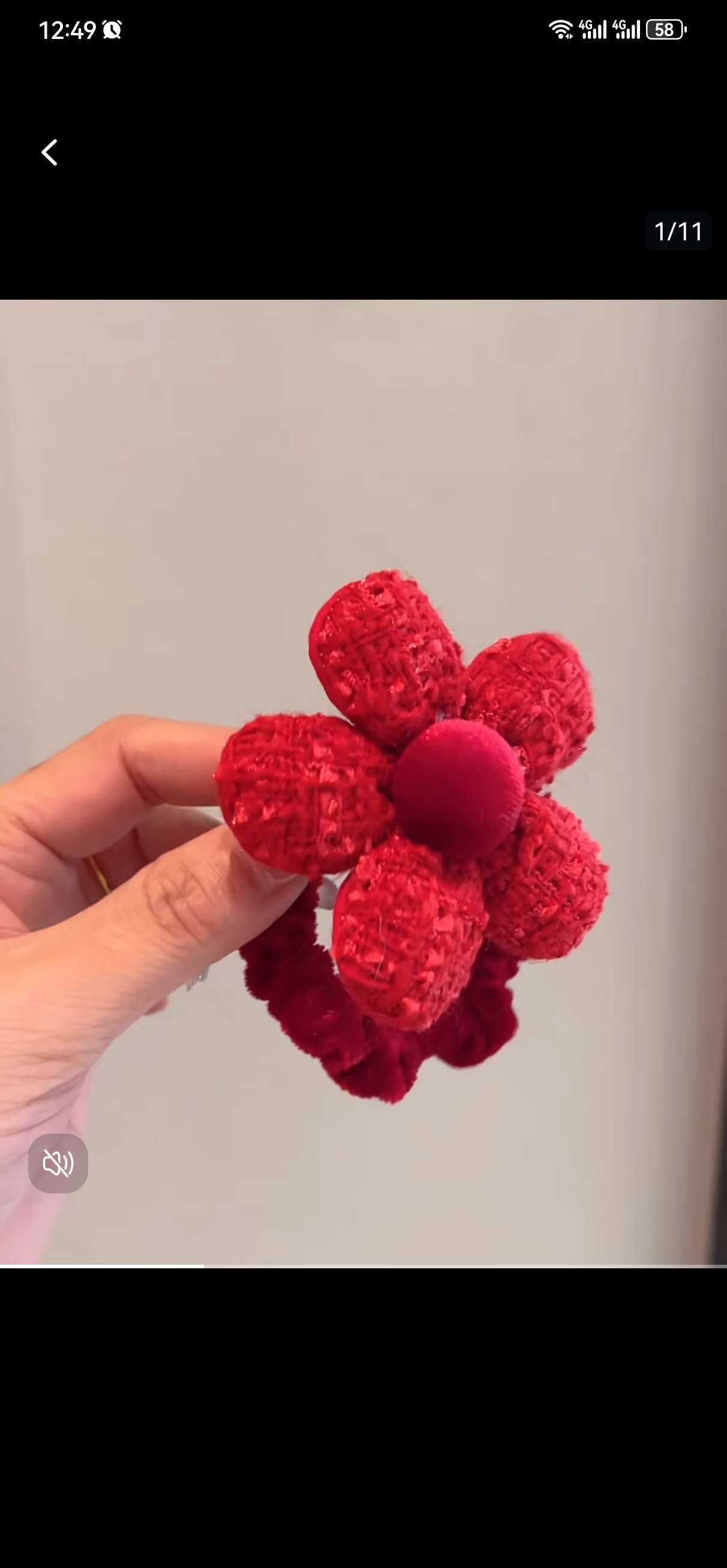 饰品专卖店 发饰头饰发绳 碎钻发绳 优雅绑头发的橡皮筋 头饰头绳 时尚女士发饰 美发必备款红色新年款产品图