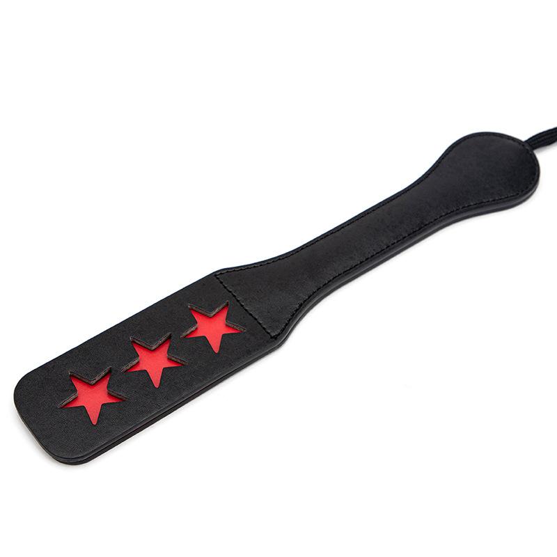 manufacturer sex toys double-layer letter leather racket criminal equipment hand racket training adult toys long racket