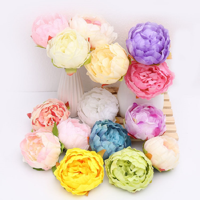 仿真花塑料花植绒毛质感 玫瑰花装饰 仿真柏树配件 室内装饰绿植摆件仿真花假花仿diy材料