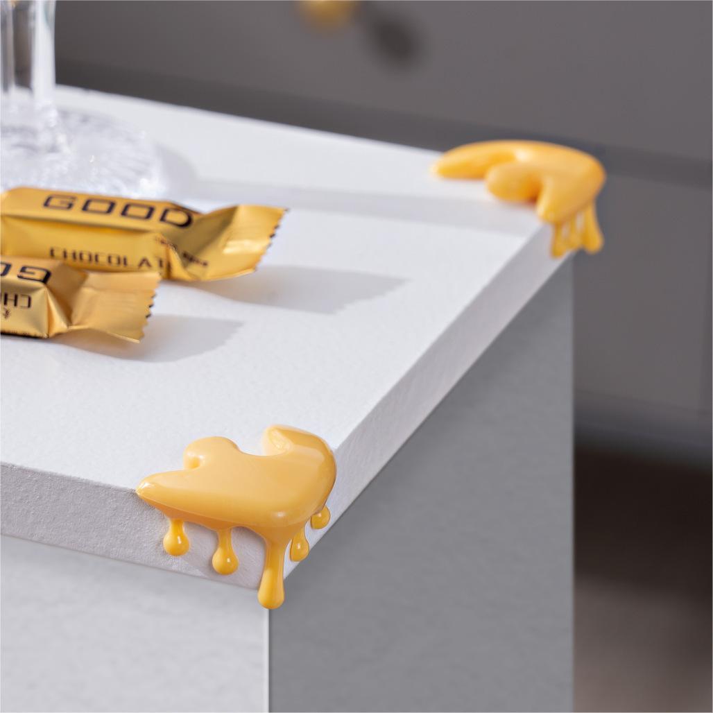 Soft Drop Shape Corner Collision Protection Corner Protector Coffee Table Cabinet Creative Bump Proof Corner Sticker Furniture Right Angle Protective Cover