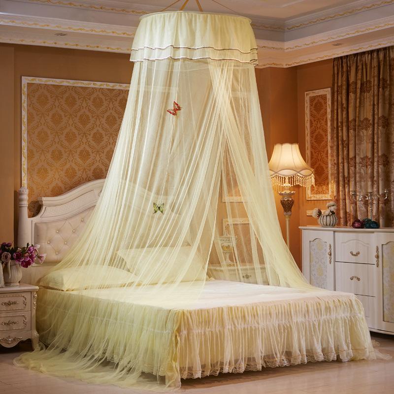 factory direct sales hanging mosquito net heightened encryption ceiling lace floral princess dome floor mosquito net fresh
