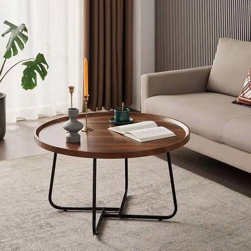 nordic light luxury coffee table multi-functional coffee table modern minimalist living room home small apartment round combined tea table tea table Application Scenario