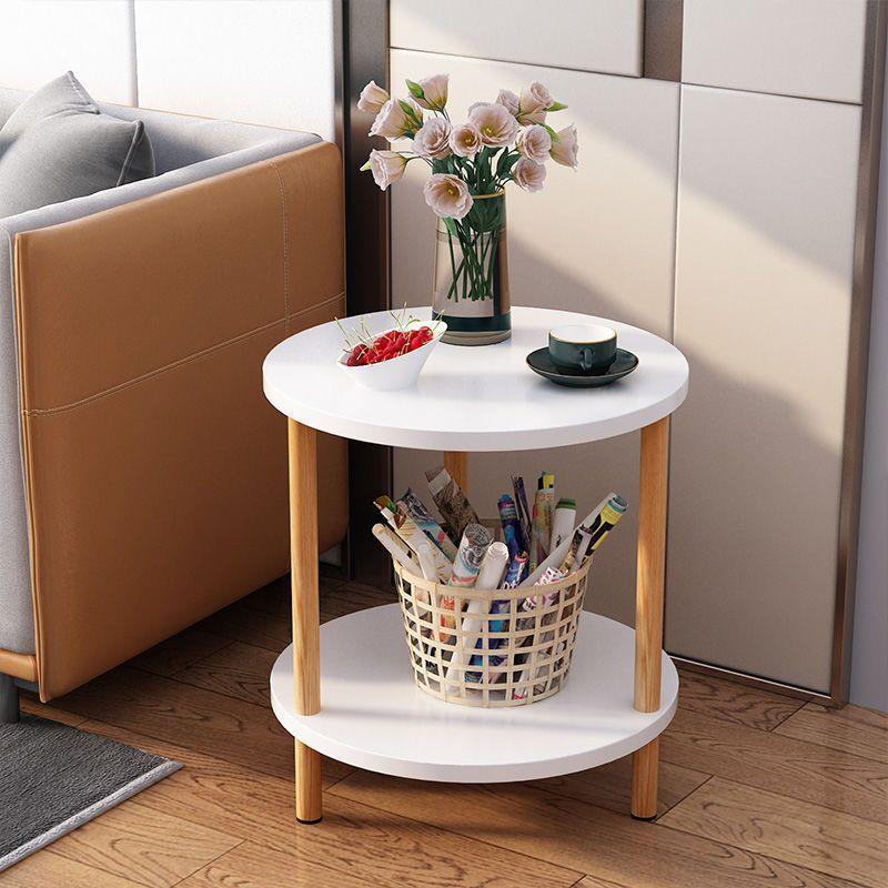 sofa side table corner table living room small coffee table mobile small table new household round small dining table tv cabinet flower stand details Picture