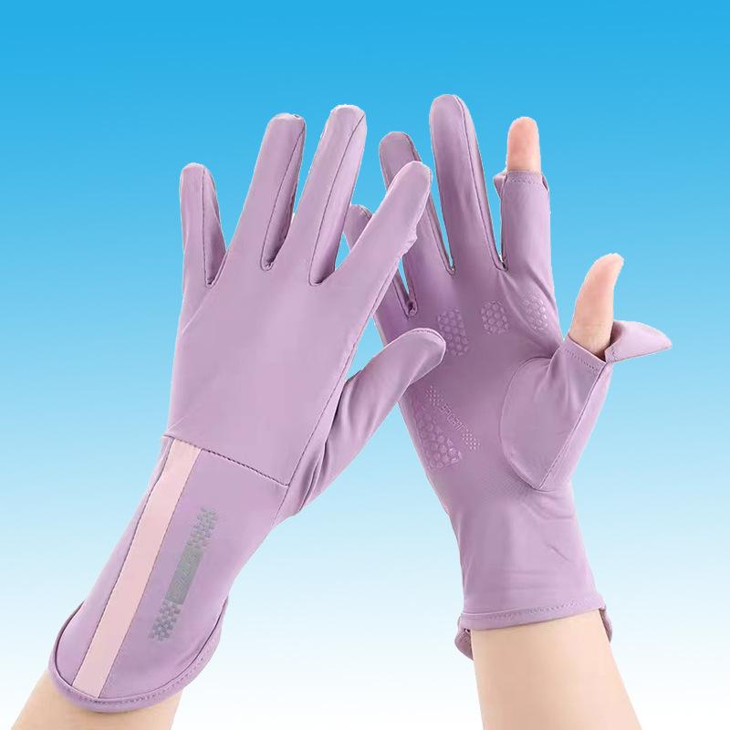 Sun Protection Gloves Uv Protection Thin Anti-Slip Breathable Summer Sun Protection Driving Tram Riding Men and Women Touch Screen Gloves