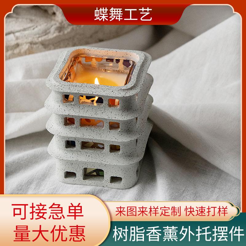 artistic fragrance resin lamp base home gift ornaments resin candlestick aromatherapy candle fragrance holder