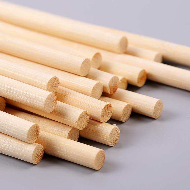 Bamboo Stick 8mm round Wooden Stick DIY Hand-Assembled Model Bird Cage Material Carbonized Bamboo Stick Lantern Rod Punching