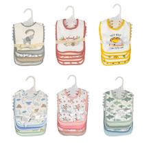 baby's rectangular bib eating bib bib bib bib men's and women's bib 5-piece cartoon comfortable and soft