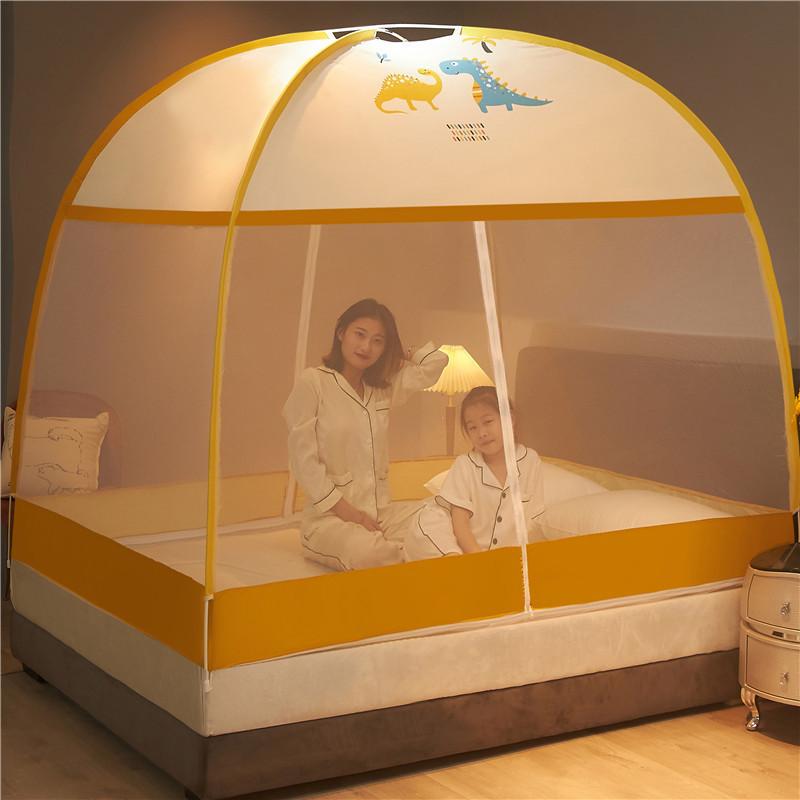 installation-free mongolian bag mosquito net single double mosquito net student dormitory mosquito nets 1.5 m 1.8 m mosquito net factory wholesale