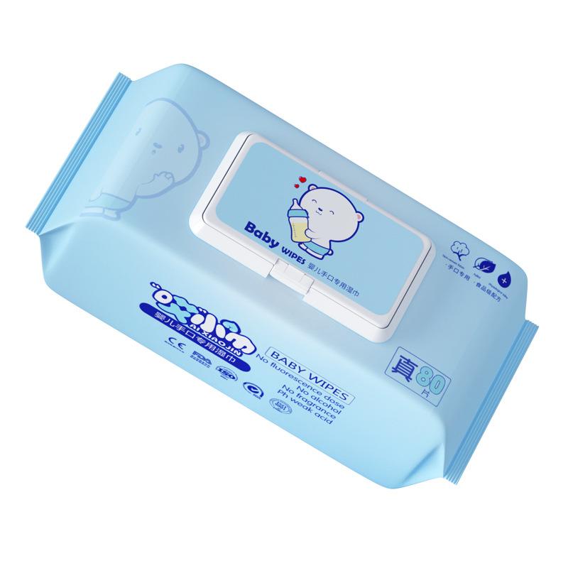 80 pumping baby wipes newborn baby cleaning hand mouth wipe maternal and infant store supply wet tissue large package 100 Item Picture