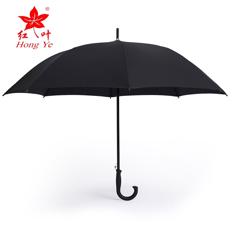 红叶直杆弯柄伞加大伞面八骨加固防风雨伞雨伞太阳伞