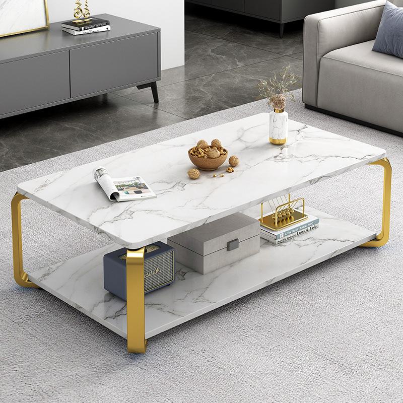 lrca da coffee table italian household tea table sofa square table table marbling color modern & minimalism light luxury side table