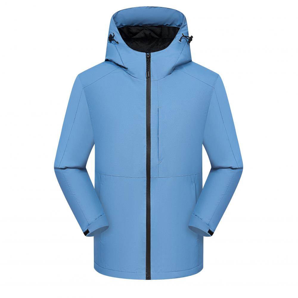 Otoño invierno nuevo al aire libre cómodo color sólido de una sola pieza con fleece y engrosamiento carga coat DX-6988 details Picture