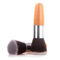 single bamboo handle makeup brush round head blush brush flat head powder foundation brush highlight brush