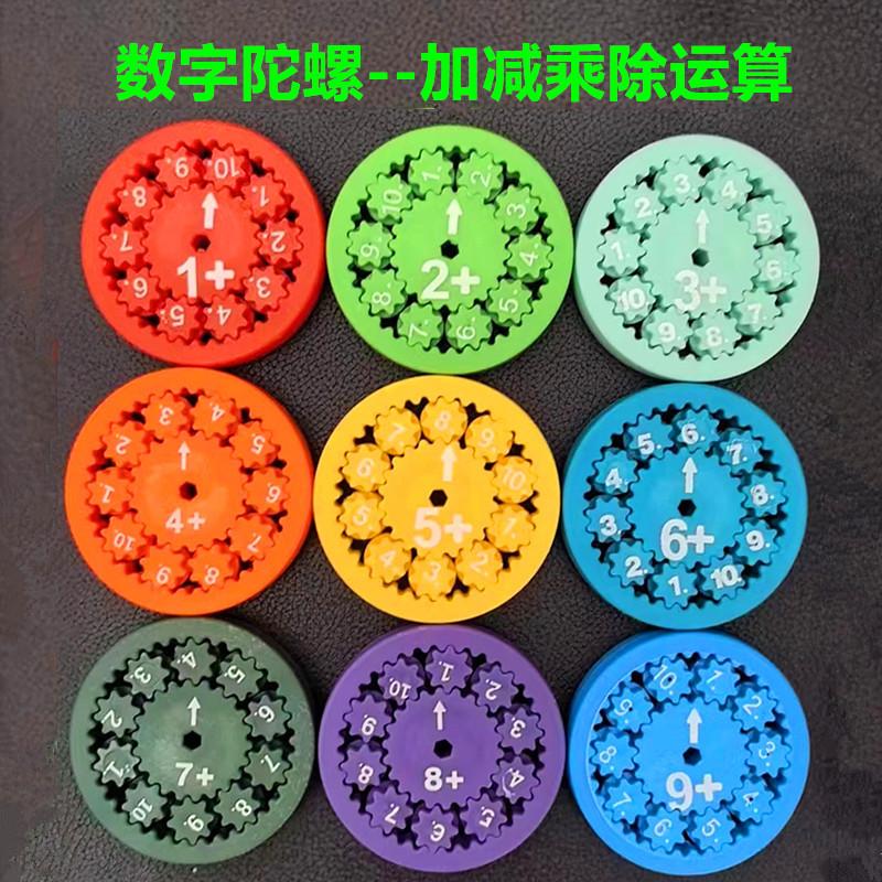 math fact fidget cross-border new tk math fingertip gyro addition, subtraction, multiplication and division operation educational toys