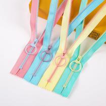 no. 3 resin closed end zipper candy-colored diy pencil case zipper closed end 15cm20cm short zipper in stock