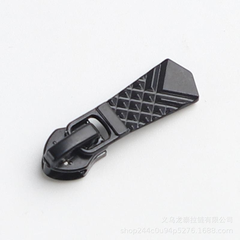 supply metal no. 5 black with lock pull head outdoor luggage tent more than zinc alloy zipper puller styles available Specification drawing