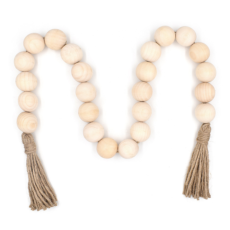 Wooden bead strings can be used to hang vases for decoration Item Picture
