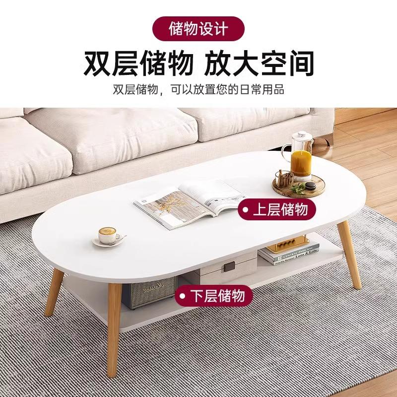 living room home sofa tea table simple modern rental house new simple bedroom small table small apartment coffee table details Picture