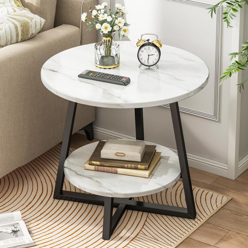 Side Table Small Table Light Luxury Small Coffee Table Bedroom Mini Corner Table Small round Table European Style Small Coffee Table Living Room Side Table