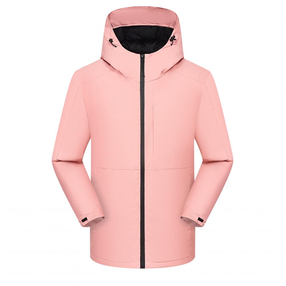 Otoño invierno nuevo al aire libre cómodo color sólido de una sola pieza con fleece y engrosamiento carga coat DX-6988 Specification image