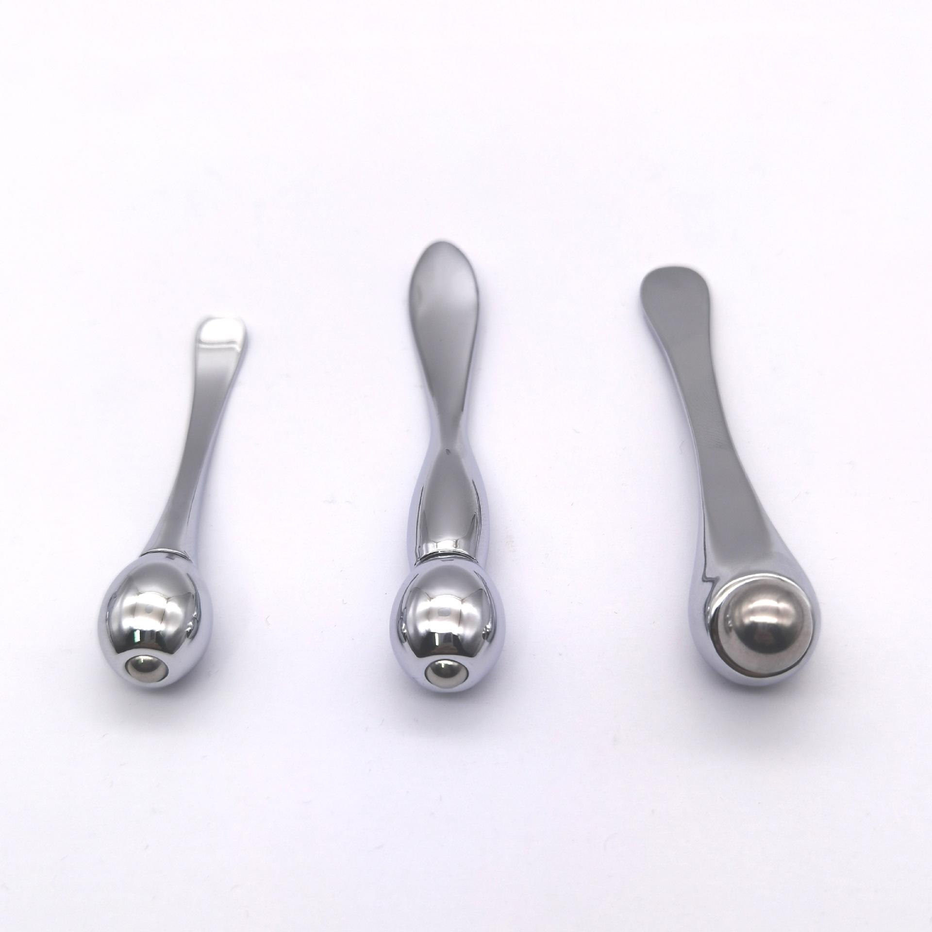 metal roller beauty bar eye cream import rolling massage stick facial applicator stick eye cream face cream tool makeup spoon Application Scenario