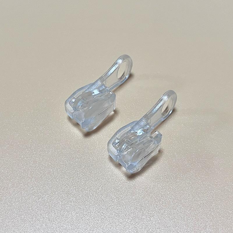 5# resin transparent plastic zipper puller pull head zipper accessories in stock wholesale transparent self-locking pull head factory direct sales Specification drawing