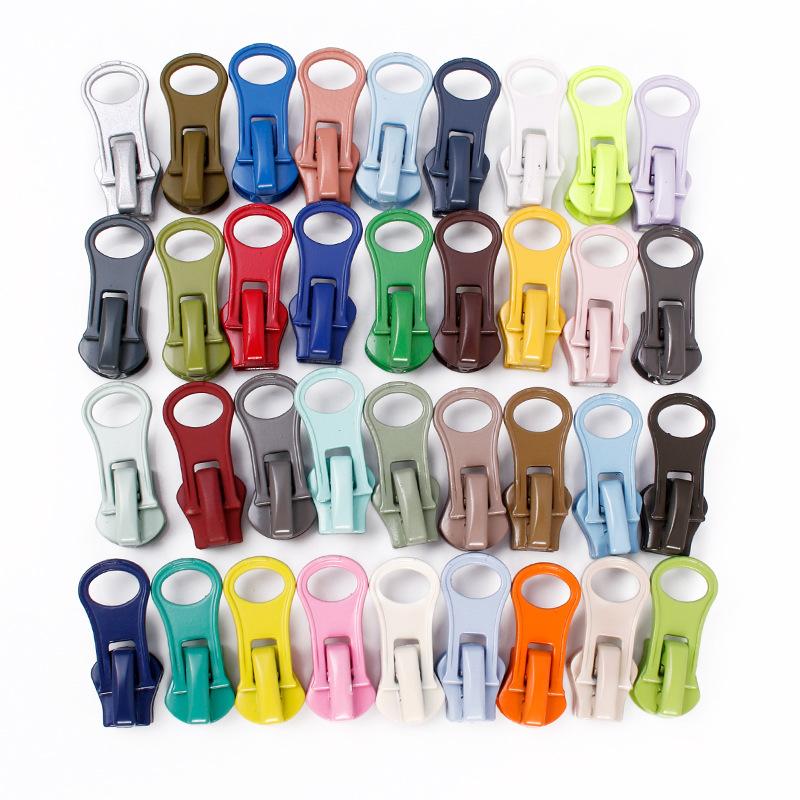 Zipper Slider Accessories No. 5 Zinc Alloy Almond Head Color Salad Lock Head Metal Zipper Pull Head Spot Factory Wholesale full figure