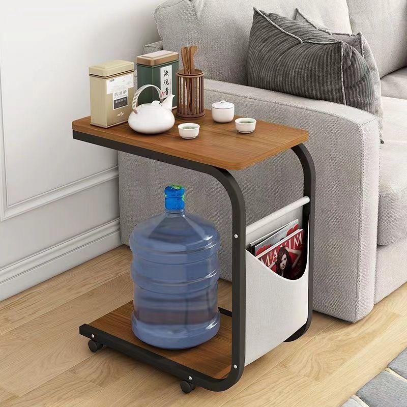 movable side table bedside table living room small coffee table sofa small table mini tea table bedside table movable corner table