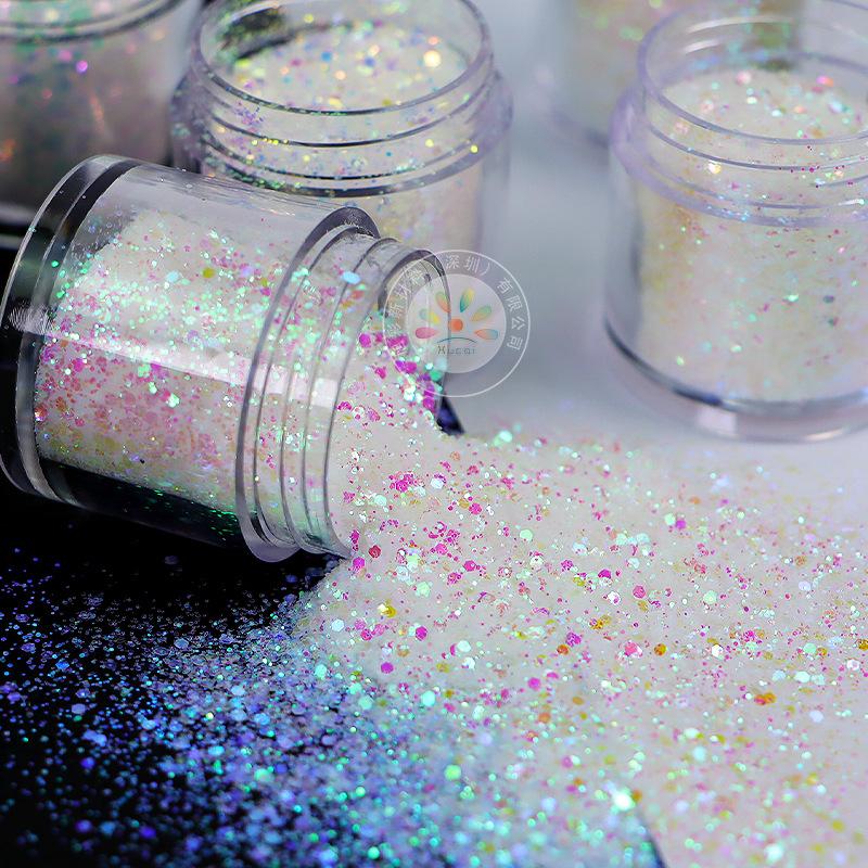 crystal love series manicure shimmering powder sequins highlight colorful chameleon glitter powder manicure ornament glitter